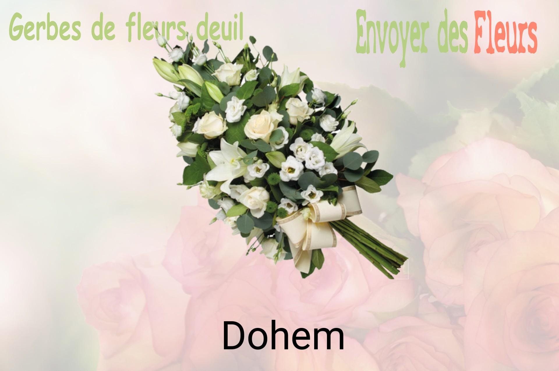 Gerbe de fleurs de deuil livrée à Dohem